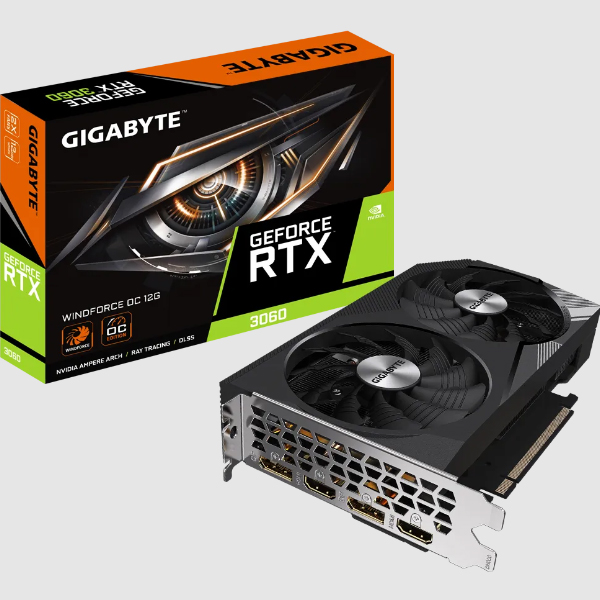 Card đồ họa Gigabyte GeForce RTX 3060 WINDFORCE OC (12GB/ GDDR6/ 192 bit) Card đồ họa Gigabyte GeForce RTX 3060 WINDFORCE OC (12GB/ GDDR6/ 192 bit)
