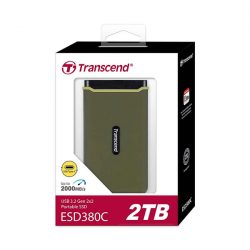 Ổ cứng di động SSD Transcend 2Tb TS2TESD380C (Type-C và USB3.2/ 2000Mb/s/ 2000Mb/s/ Xanh)