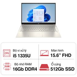 Laptop HP Pavilion 15-eg3093TU 8C5L4PA (i5 1335U/ 16GB/ 512GB SSD/15.6 inch FHD/Win11/ Gold/ Vỏ nhôm)