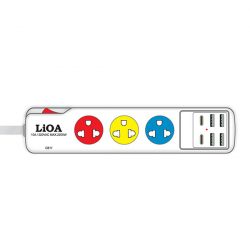 Ổ cắm điện Lioa 3SN4A2C15W ( 4 cổng Type A+2 cổng Type C )