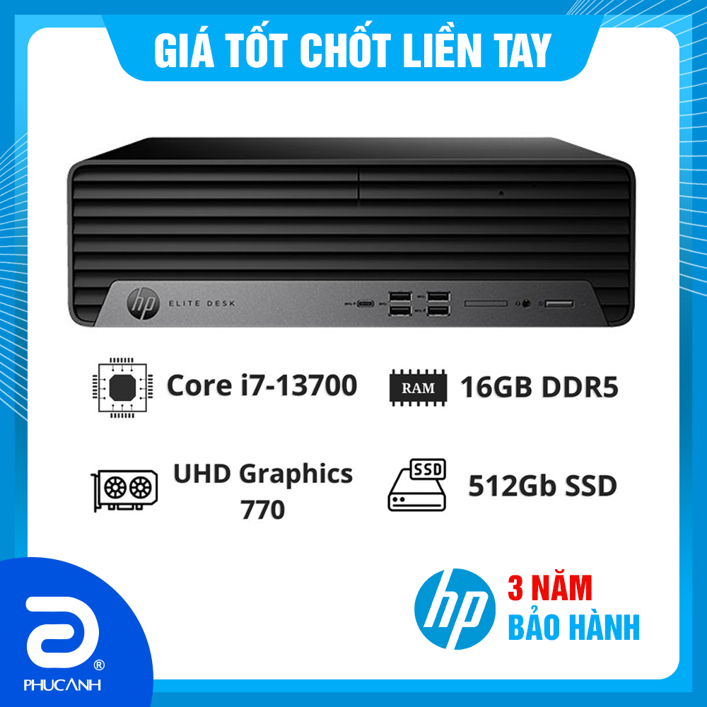 PC HP Elite SFF 600 G9 7E9H0AV (I7 13700/ 16GB/ 512GB SSD/ Win11/ Key/ Mouse/ 3Y)