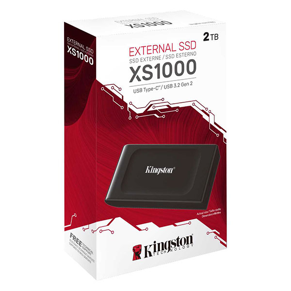 Ổ cứng di động SSD Kingston SXS1000 2Tb (USB3.2/ 1050MB/s/ 1000MB/s/ Đen) Ổ cứng di động SSD Kingston SXS1000 2Tb (USB3.2/ 1050MB/s/ 1000MB/s/ Đen)