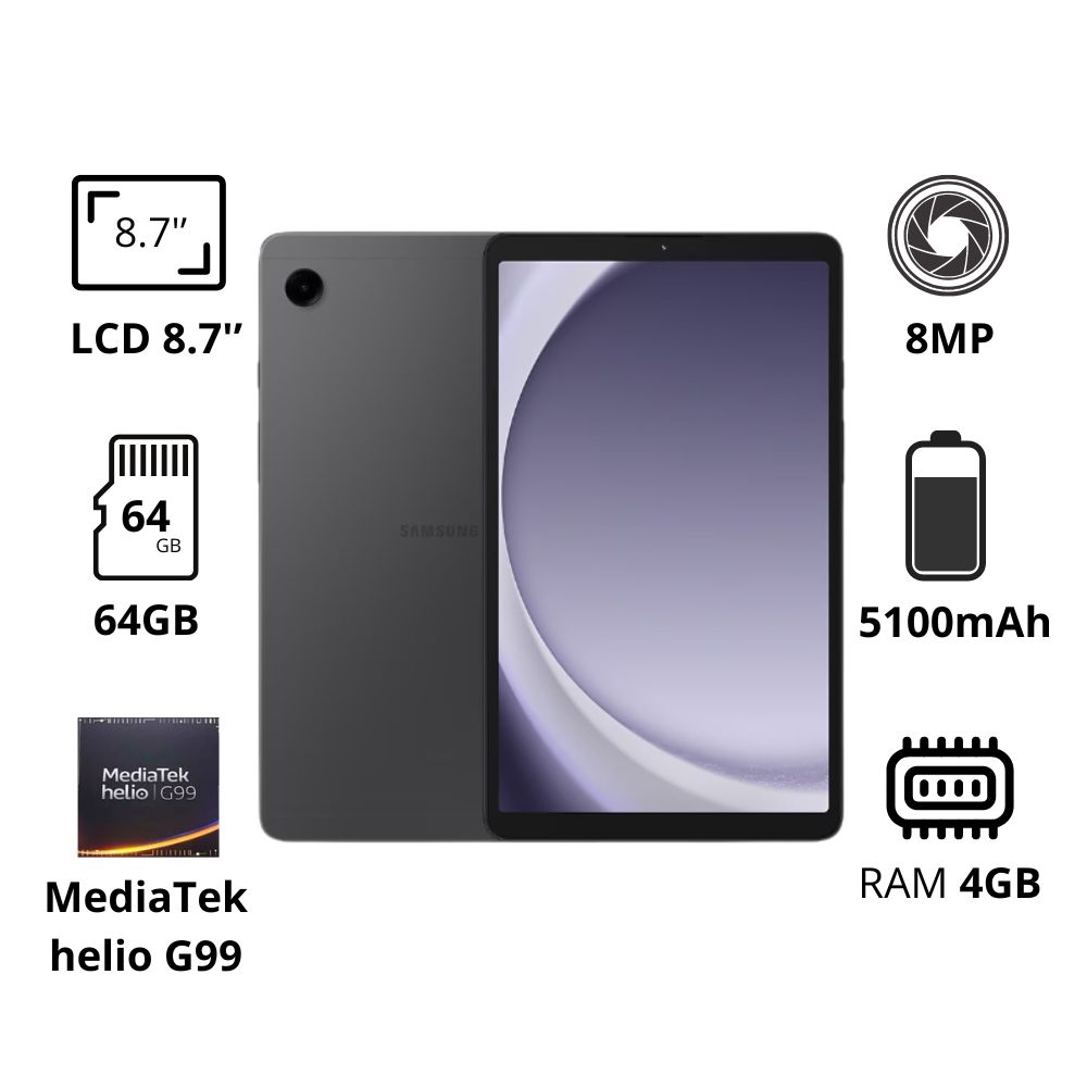 Máy tính bảng Samsung Galaxy Tab A9 LTE (4GB/ 64GB/ Xám đen) Máy tính bảng Samsung Galaxy Tab A9 LTE (4GB/ 64GB/ Xám đen)