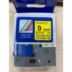 Nhãn in Brother TZF-FX621 9mm (Dùng cho máy Brother Ptouch PT)