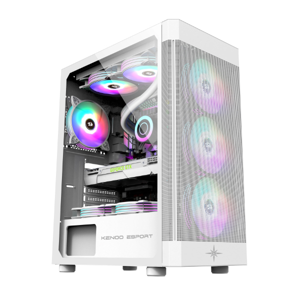 Vỏ máy tính KENOO ESPORT AF100 - 3F White (Mid Tower/ ATX/ Trắng) Vỏ máy tính KENOO ESPORT AF100 - 3F White (Mid Tower/ ATX/ Trắng)