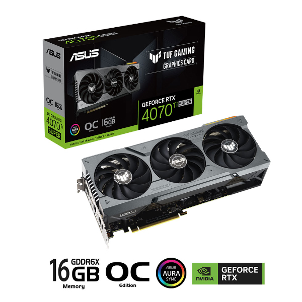 Card đồ họa Asus TUF Gaming GeForce RTX 4070 Ti SUPER OC Edition 16GB (GDDR6X/ 256 bit) Card đồ họa Asus TUF Gaming GeForce RTX 4070 Ti SUPER OC Edition 16GB (GDDR6X/ 256 bit)