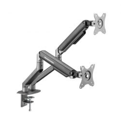 Giá treo màn hình Human motion T6 Pro Dual (2 màn hình/ 22inch - 32inch/ Xám đen/ Gắn bàn)