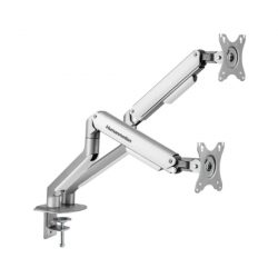 Giá treo màn hình Human motion T6 Pro Dual trắng (2 màn hình/ 22inch - 32inch/ Trắng/ Gắn bàn)