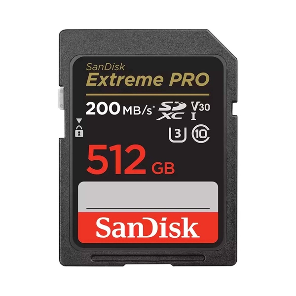 Thẻ nhớ SD SanDisk SDXC Extreme Pro 512Gb (R/W: 200/140MB/s) Thẻ nhớ SD SanDisk SDXC Extreme Pro 512Gb (R/W: 200/140MB/s)