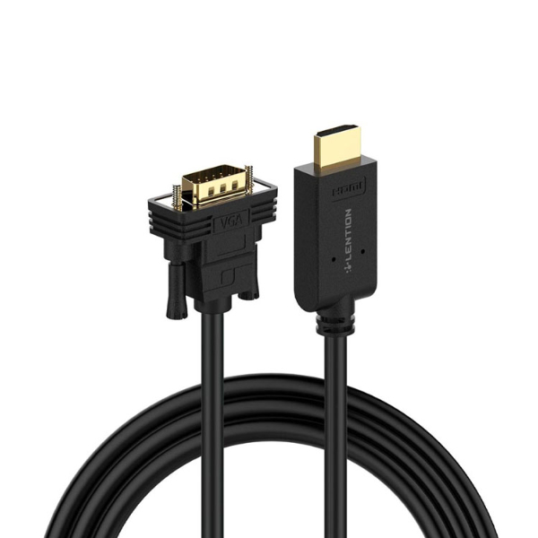 Cáp chuyển Lention HV-1M HDMI sang VGA dài 1m Cáp chuyển Lention HV-1M HDMI sang VGA dài 1m