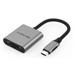 Đầu đọc thẻ Lention C8 USB-C to SD / Micro SD Card Reader hợp kim nhôm