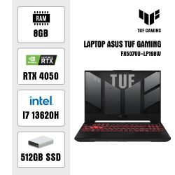 Laptop Asus TUF Gaming F15 FX507VU-LP198W (i7 13620H/ 8GB/ 512GB SSD/ RTX 4050 6GB/ 15.6 inch FHD/ 144Hz/ Win11/ Grey/ Vỏ nhôm)