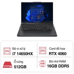 Laptop Lenovo Legion Gaming 5 16IRX9 83DG004YVN (i7 14650HX/ 16GB/ 512GB SSD/ RTX 4060 8GB/ 16 inch WQXGA/ 165Hz/ Win11/ Grey/ Vỏ nhôm/ 2Y)