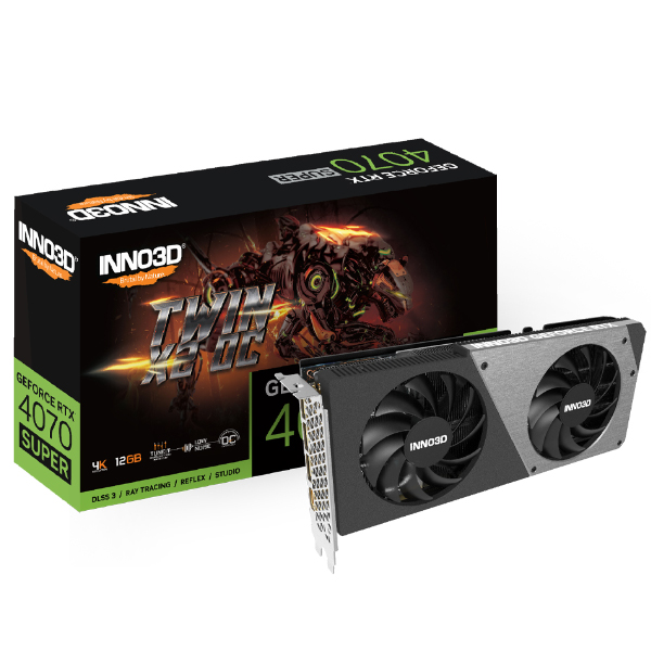 Card đồ họa Inno3D RTX 4070 SUPER TWIN X2 OC 12Gb (GDDR6X/ 192 bit) Card đồ họa Inno3D RTX 4070 SUPER TWIN X2 OC 12Gb (GDDR6X/ 192 bit)