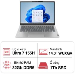Laptop Lenovo IdeaPad Slim 5 14IMH9 OLED 83DA0020VN (Ultra 7 155H/ 32GB/ 1TB SSD/ 14 inch WUXGA/ Win11/ Vỏ nhôm/ 2Y)
