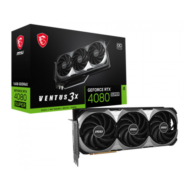 Card đồ họa MSI GeForce RTX 4080 SUPER VENTUS 3X OC 16GB (GDDR6X/ 256 bit) Card đồ họa MSI GeForce RTX 4080 SUPER VENTUS 3X OC 16GB (GDDR6X/ 256 bit)