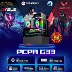 Máy tính PCPA G33 (R5 5500/16GB/ 512GB SSD/ RTX 3050 6Gb/550W)