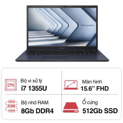 Laptop Asus ExpertBook B1502CVA-NJ0148W (i7 1355U/ 8GB/ 512GB SSD/ 15.6 inch FHD/ Win11/ Black)