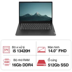 Laptop Lenovo V14 G4 IRU (i5 13420H/ 16GB/ 512GB SSD/14 inch FHD/NoOS/ Black/1Y)