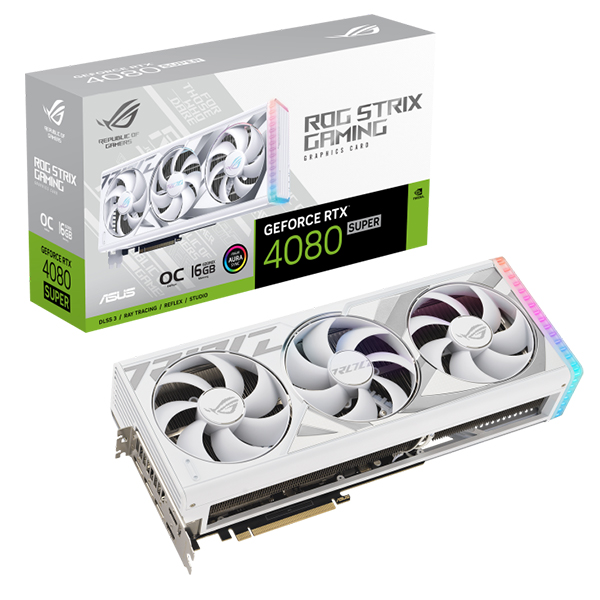 Card đồ họa Asus ROG Strix GeForce RTX 4080 SUPER White OC Edition 16Gb (GDDR6X/ 256 bit) Card đồ họa Asus ROG Strix GeForce RTX 4080 SUPER White OC Edition 16Gb (GDDR6X/ 256 bit)
