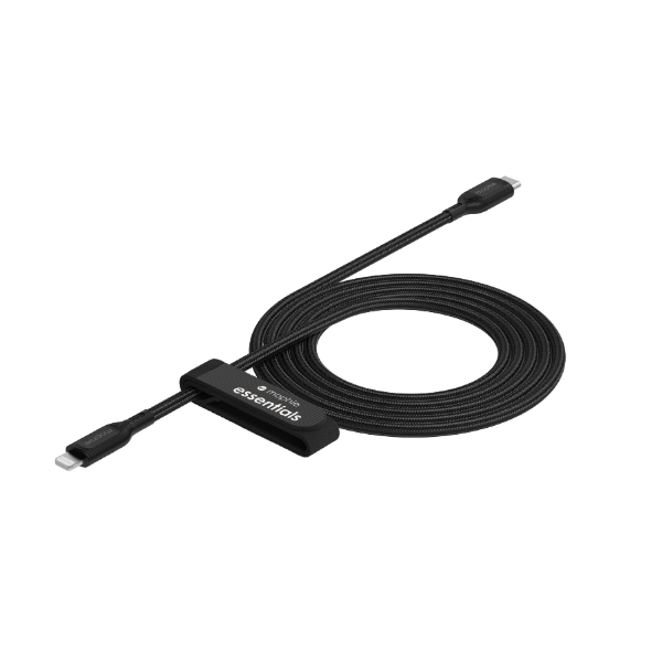 Cáp sạc USB-C to Lightning mophie Essentials 2M Black Cáp sạc USB-C to Lightning mophie Essentials 2M Black