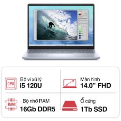 Laptop Dell Inspiron 5440 71034769 (Core 5 120U/ 16GB/ 1TB SSD/ 14 inch FHD+/ Win 11/ Office/ Vỏ nhôm/ 1Y)