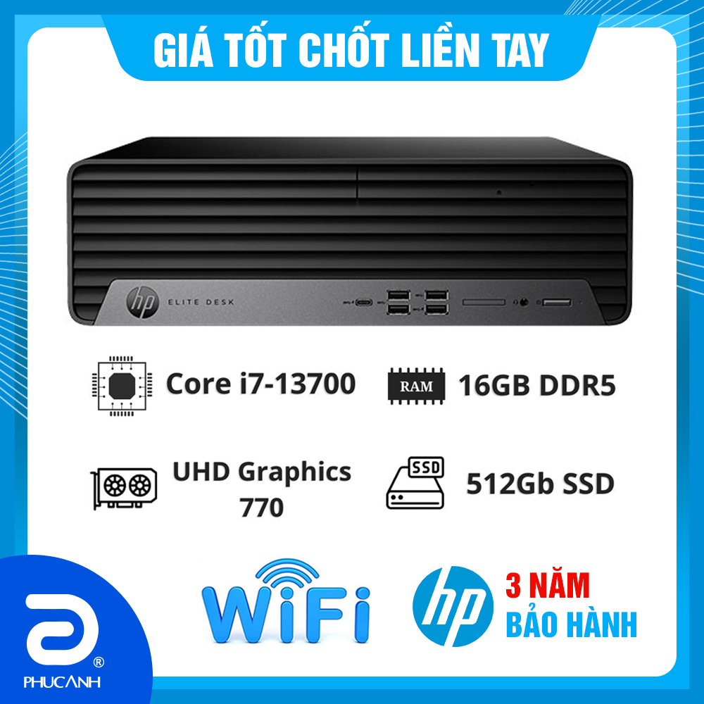 PC HP Elite SFF 600 G9 7E9H0AV Wifi (I7 13700/ 16GB/ 512GB SSD/ Wifi/ Win11/ Key/ Mouse/ 3Y)