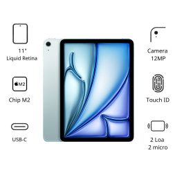 Máy tính bảng Apple IPad Air 6 11inch Wifi (8GB/ 128Gb/ Blue/ MUWD3ZA/A)