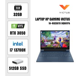 Laptop HP Gaming Victus 16-r0230TX 9Q981PA (I7 13700H/ 32GB/ 512GB SSD/ RTX 3050 6Gb/ 16.1 inch FHD/ Win11/ Blue)