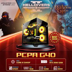 Máy tính PCPA G40 (i5 12400F/ 16GB/ 512GB SSD/ RTX 3060 12Gb/650W)