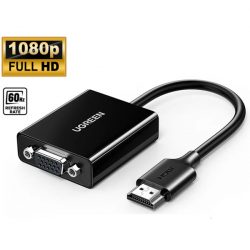 Cáp chuyển Ugreen 90813 HDMI sang VGA có cổng cấp nguồn USB-C cm611