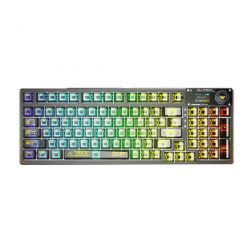 Bàn phím cơ Aula 3 MODE F98 PRO đen trong suốt Ice crystal switch (Bluetooth/Wireless/ LED RGB)