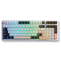 Bàn phím cơ Aula 3 MODE F99 Đen Trắng Hồng Grey Wood V3 switch (Bluetooth/Wireless/ LED RGB)