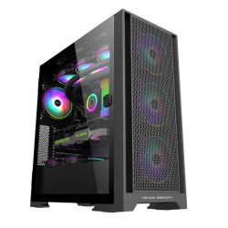 Vỏ máy tính KENOO ESPORT FM800 - V2 3F (Mid Tower/ E-ATX/ Đen)