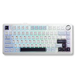 Bàn phím cơ Aula 3 MODE F75 Ice blue Xanh + trắng + tím đậm Ice Vein switch (Bluetooth/Wireless/ LED RGB)
