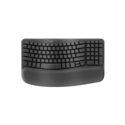 Bàn phím không dây Logitech Wave Keys Ergonomic (Bluetooth/Wireless/ Đen, Xám)