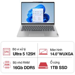 Laptop Lenovo IdeaPad Slim 5 14IMH9 OLED 83DA006TVN (Ultra 5 125H/ 16GB/ 1TB SSD/ 14 inch WUXGA/ Win11/ Grey/ Vỏ nhôm/ 2Y)