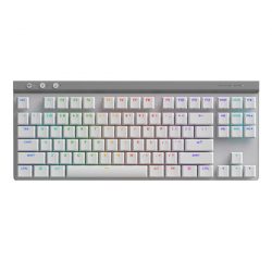 Bàn phím cơ Logitech Không dây G515 LightSpeed TKL White Tactile switch (Bluetooth/Wireless/ LED RGB/ Trắng)