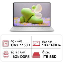 Laptop Dell XPS 13 Plus 9340 HXRGT TOUCH (Ultra 7 155H/ 16GB/ 1TB SSD/ 13.4inch QHD+ Touch/ Win 11/ Office/ Platinum/ 1Y)