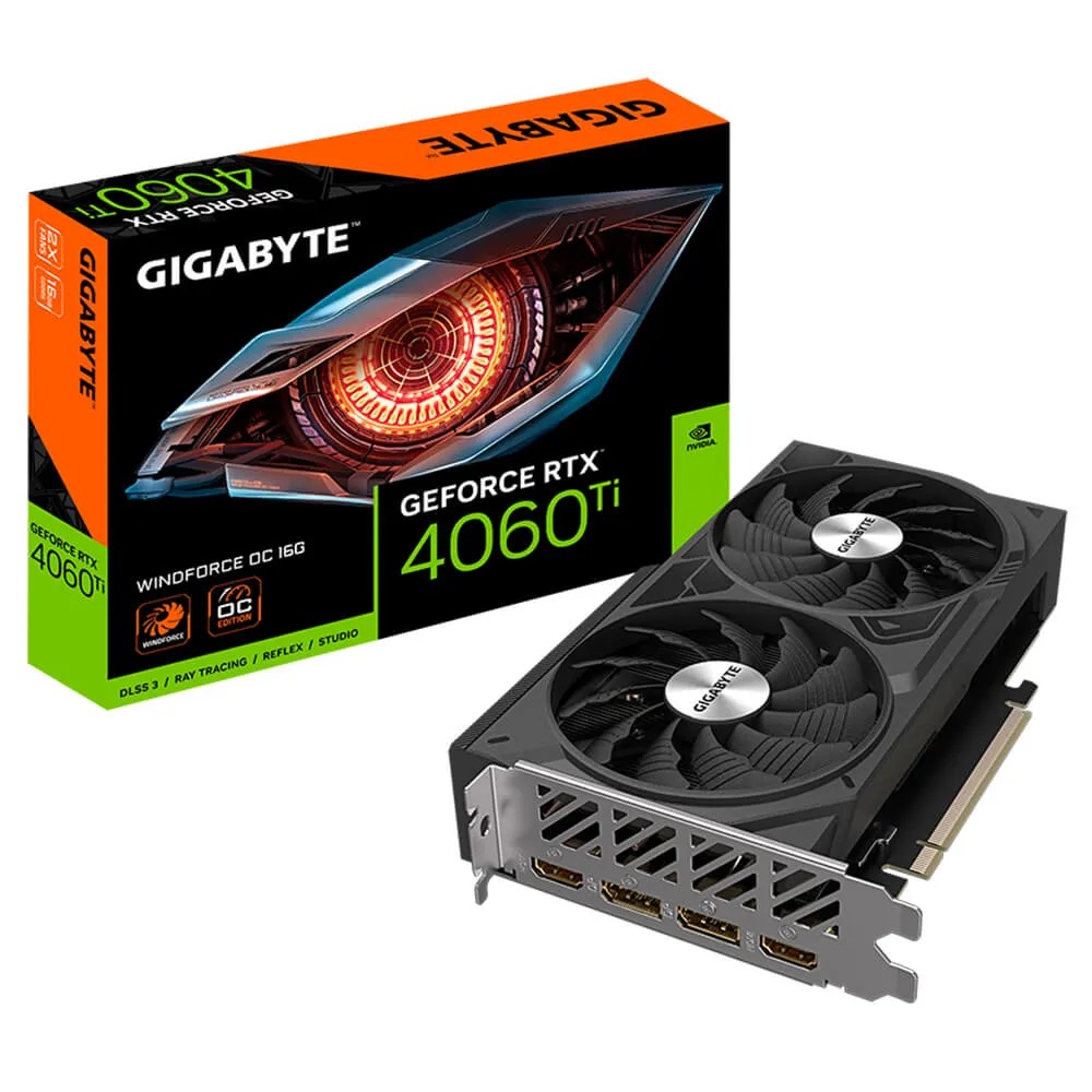 Card đồ họa Gigabyte GeForce RTX 4060 Ti WINDFORCE OC 16G (GDDR6/ 128 bit)