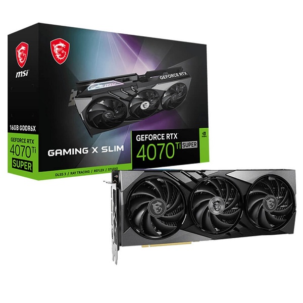 Card đồ họa MSI GeForce RTX 4070 Ti SUPER 16G GAMING X SLIM (GDDR6X/ 256 bit) Card đồ họa MSI GeForce RTX 4070 Ti SUPER 16G GAMING X SLIM (GDDR6X/ 256 bit)