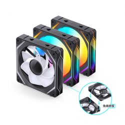 Quạt case JONSBO ZL-120BR (3 IN 1) BLACK infinity REVERSE (Ghép Nối Không Dây, Đào Chiều)
