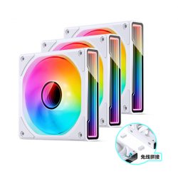 Quạt case JONSBO ZK-120W (3 IN 1) White  infinity (Ghép Nối Không Dây)