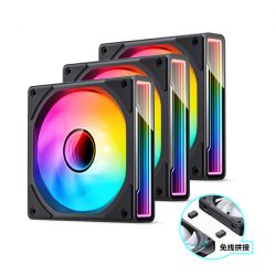Quạt case JONSBO ZK-120B (3 IN 1) BLACK infinity (Ghép Nối Không Dây)