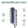 Bộ chuyển đổi Ugreen 15600 USB Type-C sang HDMI, VGA, USB 3.0, LAN