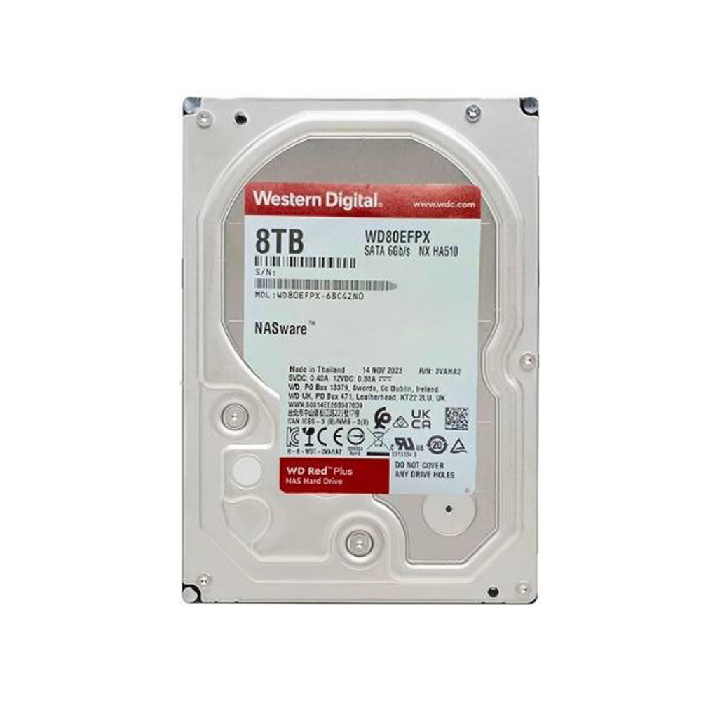 Ổ cứng nas Western Digital Red Plus 8TB WD80EFPX (3.5Inch/ 5640rpm/ Cache 256MB/ SATA3) Ổ cứng nas Western Digital Red Plus 8TB WD80EFPX (3.5Inch/ 5640rpm/ Cache 256MB/ SATA3)