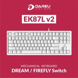Bàn phím cơ Dareu EK87L V2 White Firefly Switch