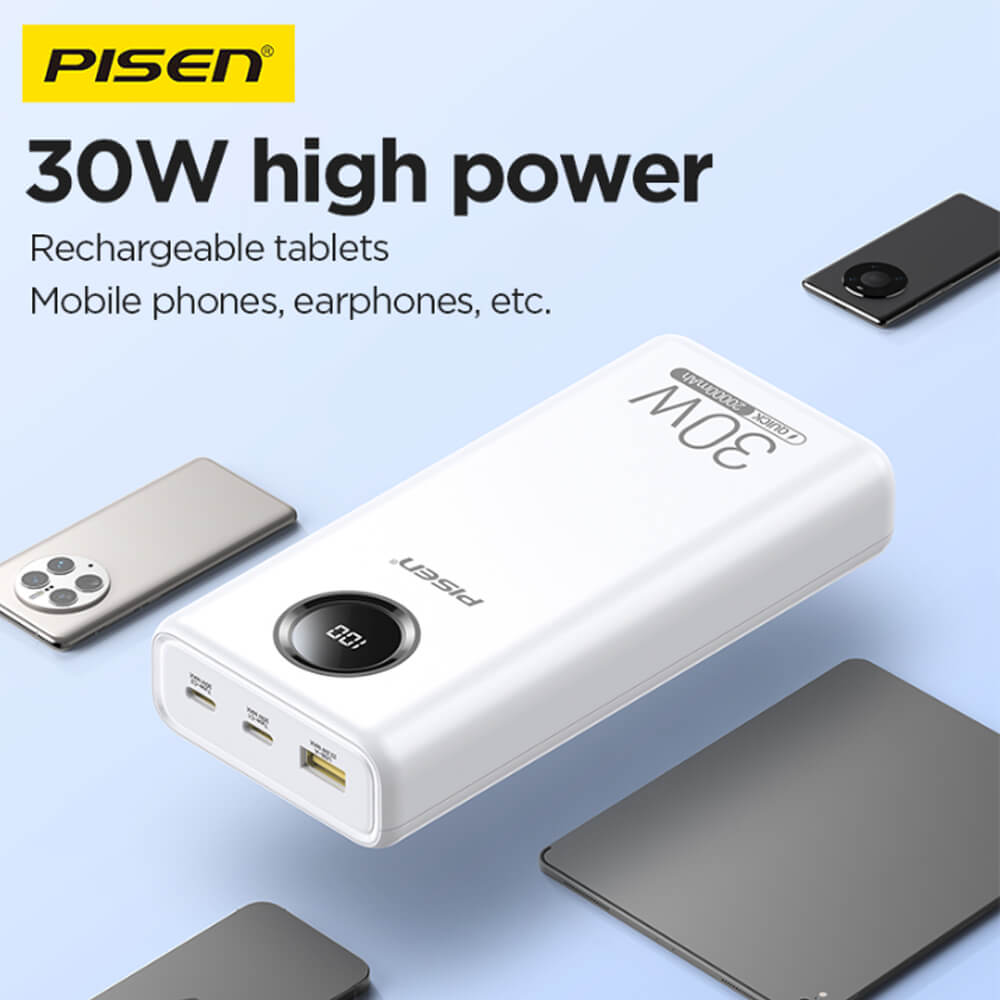 Pin sạc dự phòng Pisen 20.000 mAh QUICK -Power Cube TS-D337 30W Pin sạc dự phòng Pisen 20.000 mAh QUICK -Power Cube TS-D337 30W