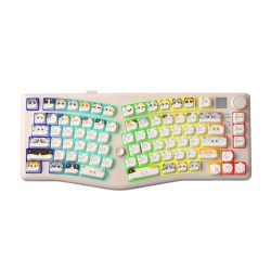 Bàn phím cơ LEOBOG ALICE A75 Moon Cat trắng Ramboo switch (Bluetooth/Wireless/ LED RGB)