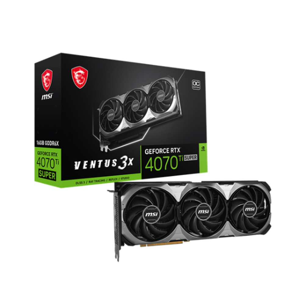 Card đồ họa MSI GeForce RTX 4070 Ti SUPER 16G SHADOW 3X OC (GDDR6X/ 256 bit) Card đồ họa MSI GeForce RTX 4070 Ti SUPER 16G SHADOW 3X OC (GDDR6X/ 256 bit)
